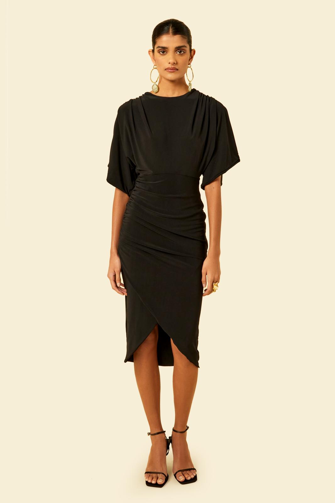 LEILANI MIDI DRESS - Navsoul Black