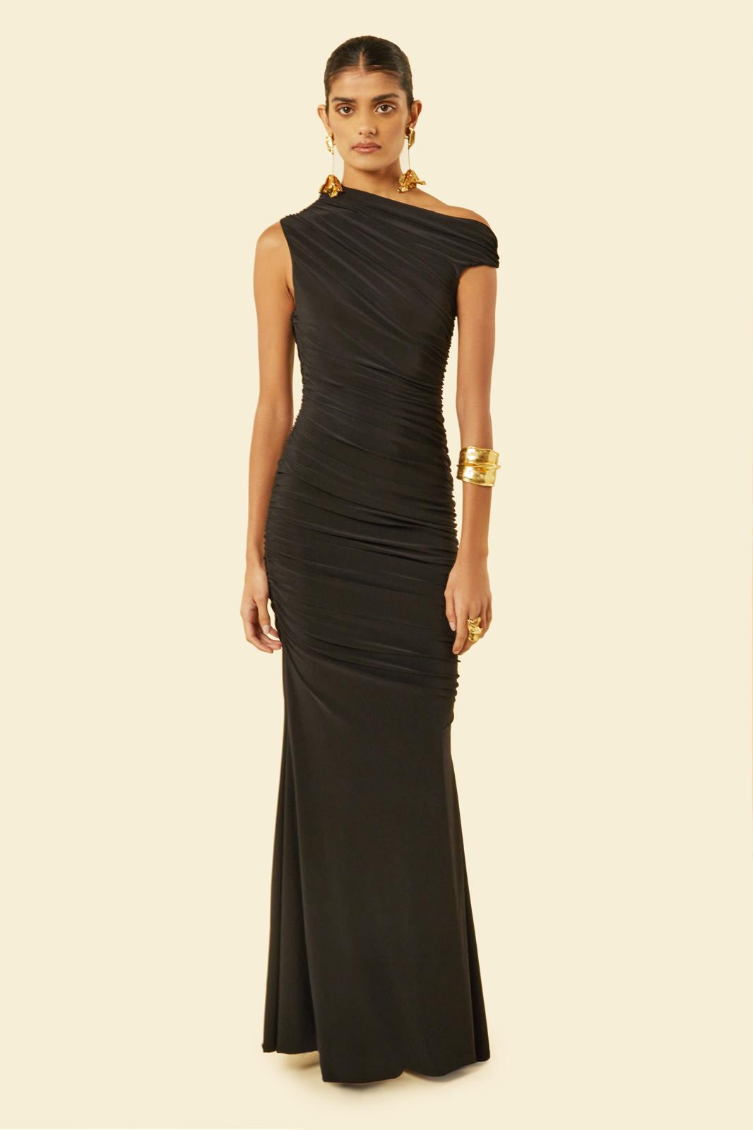 DAHLIA MAXI DRESS - Navsoul Black