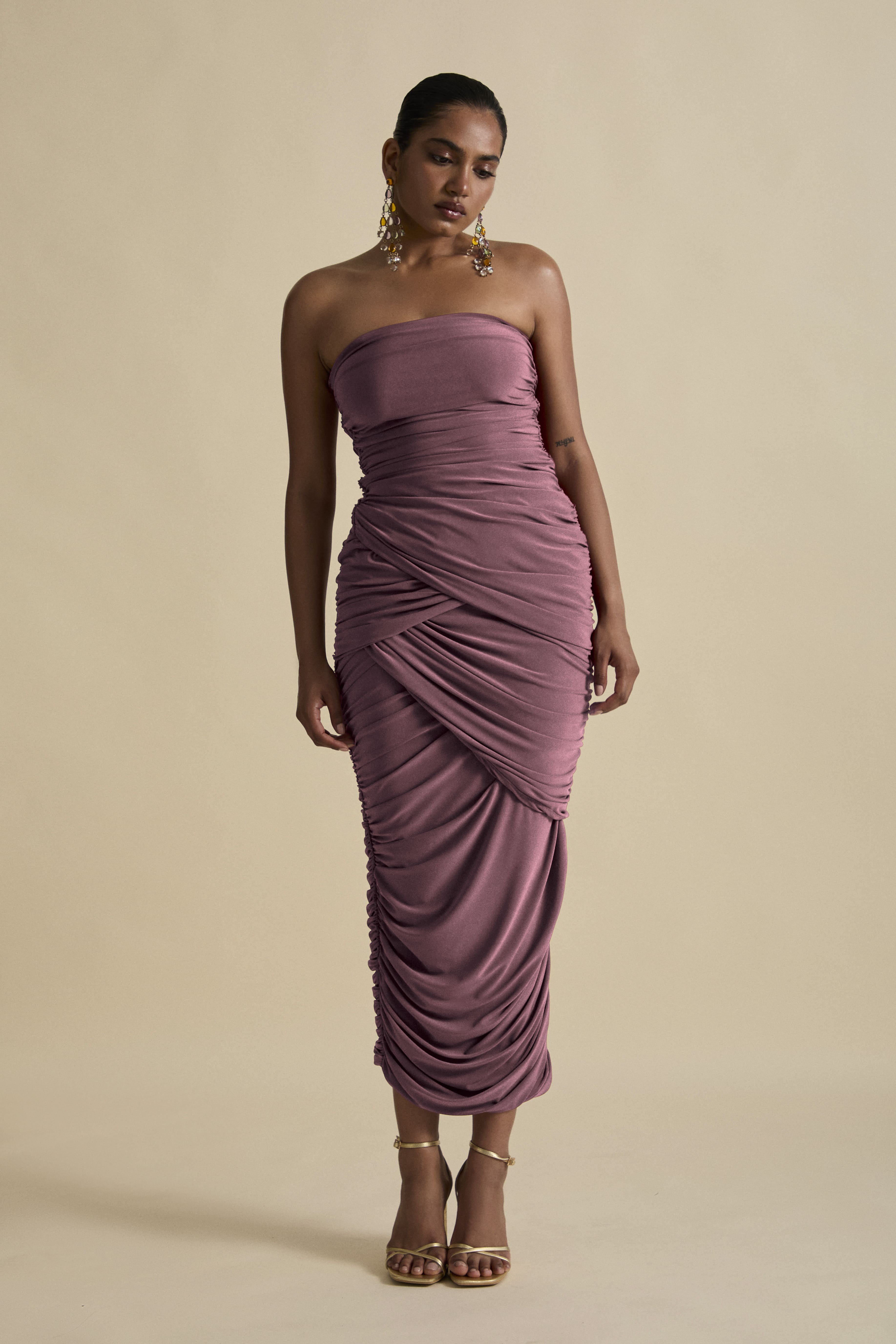MEISSA MIDAXI DRESS - Bordeaux