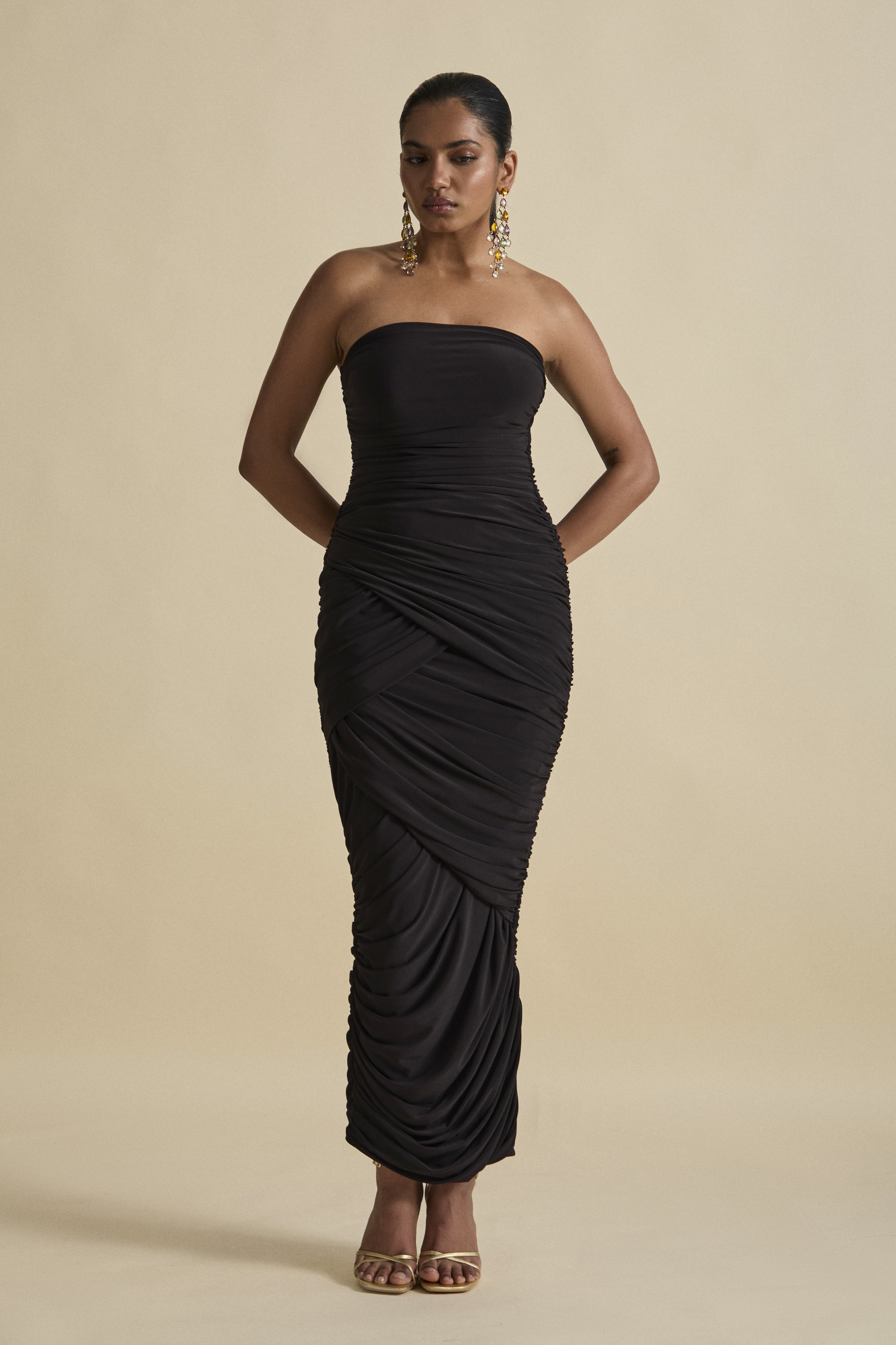 MEISSA MIDAXI DRESS - Navsoul Black