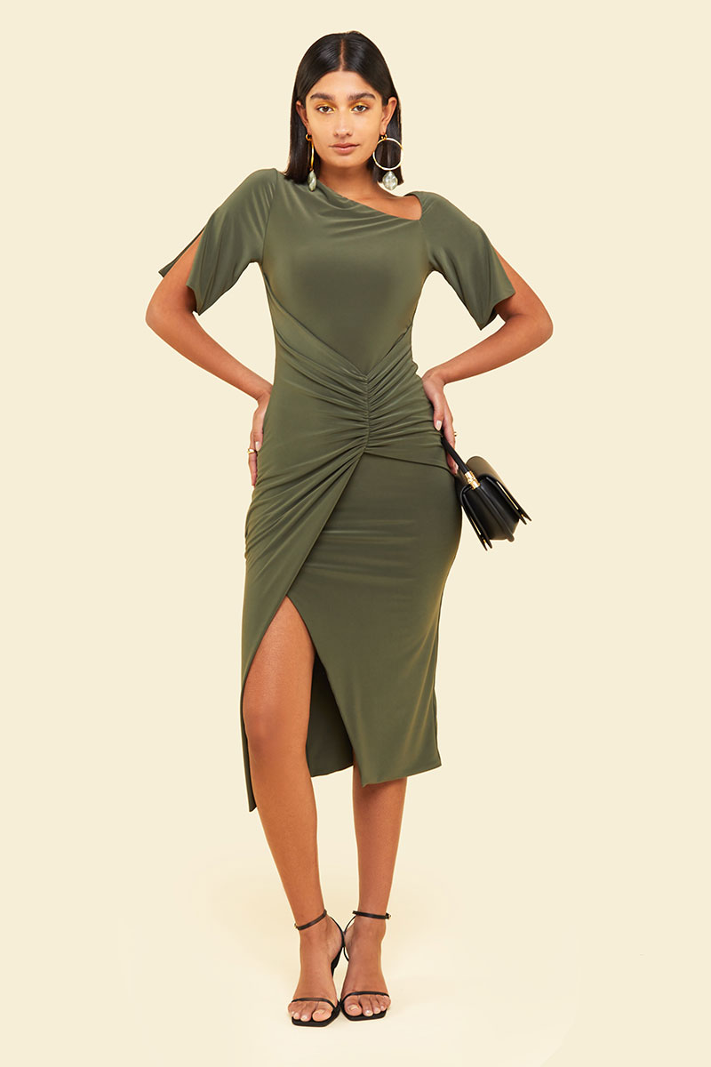 LATICA MIDI DRESS - Cypress Green
